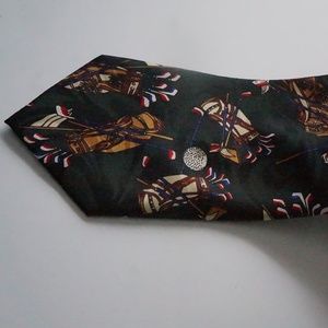 Steven Harris Men's Golf Tie Dark Green